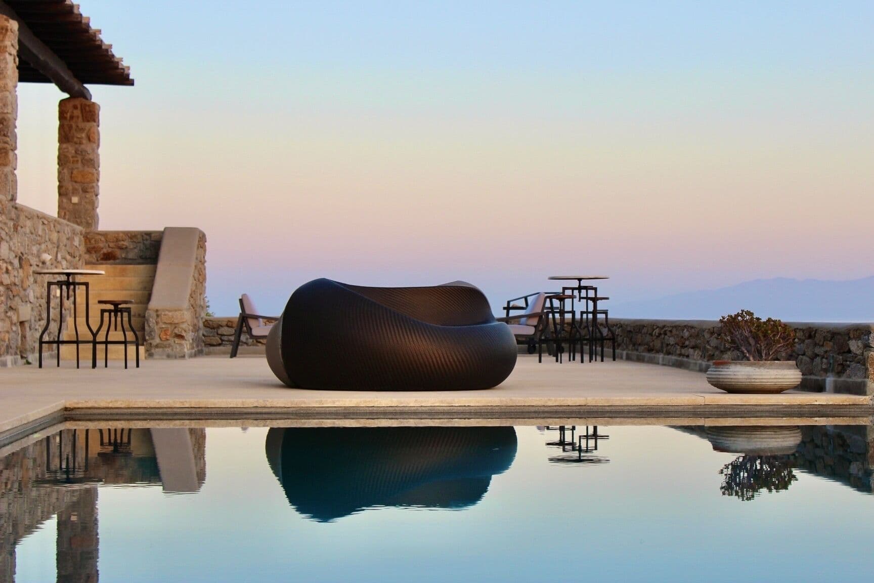 Spectacular Seaside Villa, St. John beach, Private Pool, Sunset View Over Delos