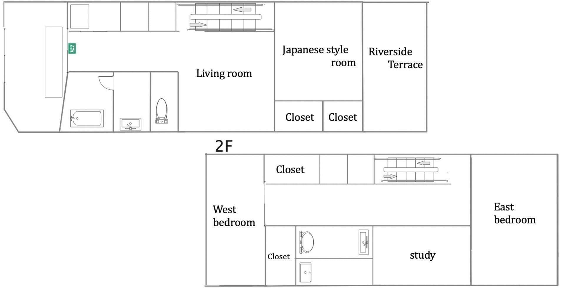 This is a single building rental of a Kyomachiya that has been in existence since the Meiji Era (1868-1912). The window overlooks the Kamo River and the town of Gion, making it a prime location to enjoy the typical Kyoto scenery.